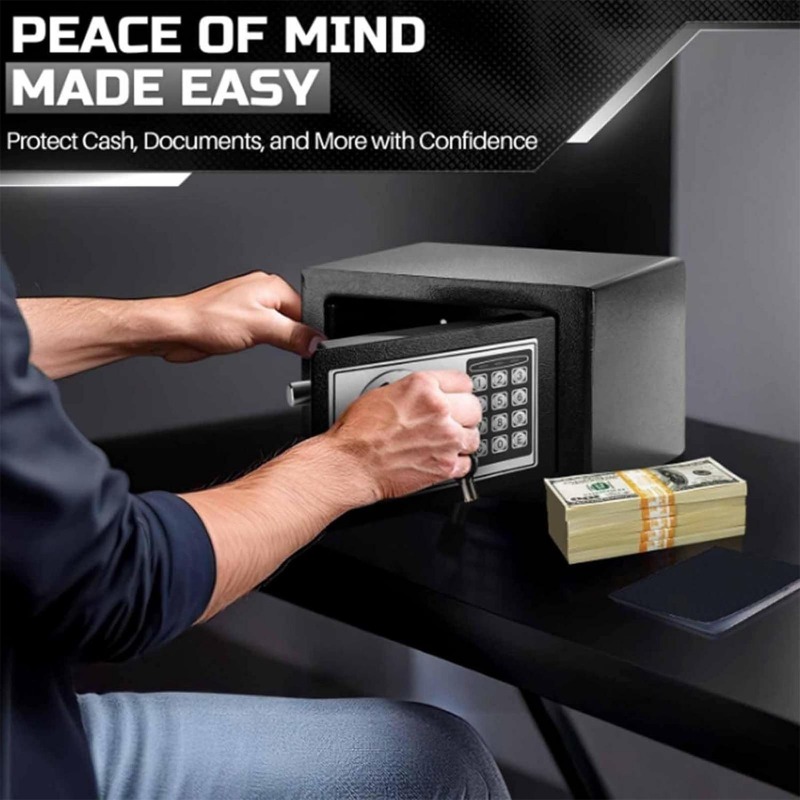 Binder Storage Box - Digital Electronic Safe Box with Keypad