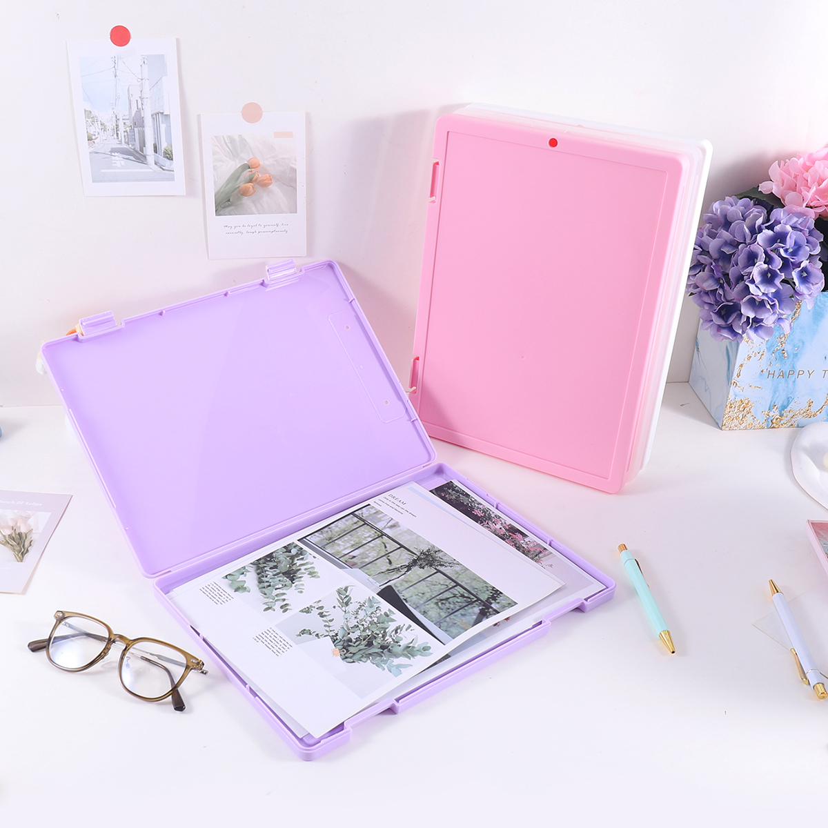 Binder Storage Box - 1 pc A4 File Box 2-in-1