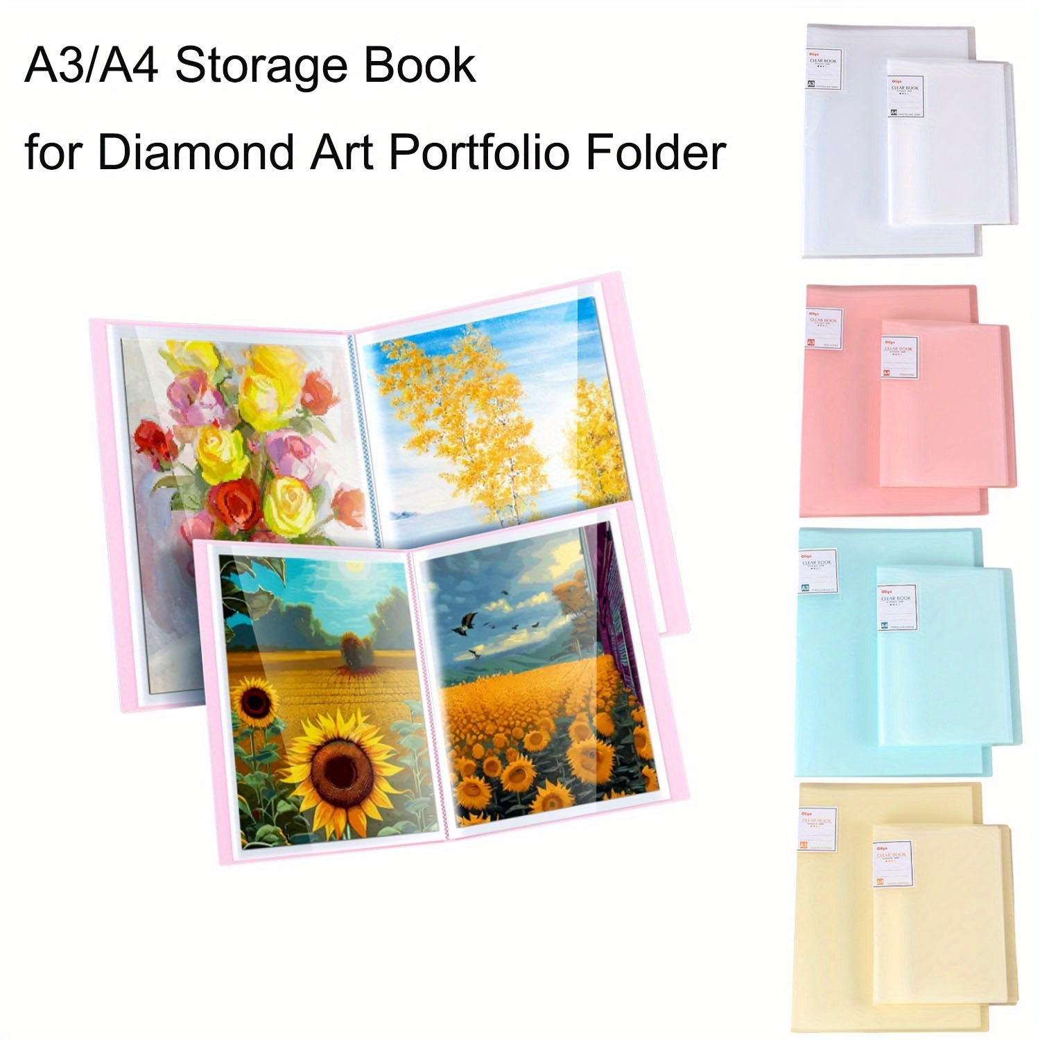 Binder Storage Box - A4/A3 Storage Book Folder with 30