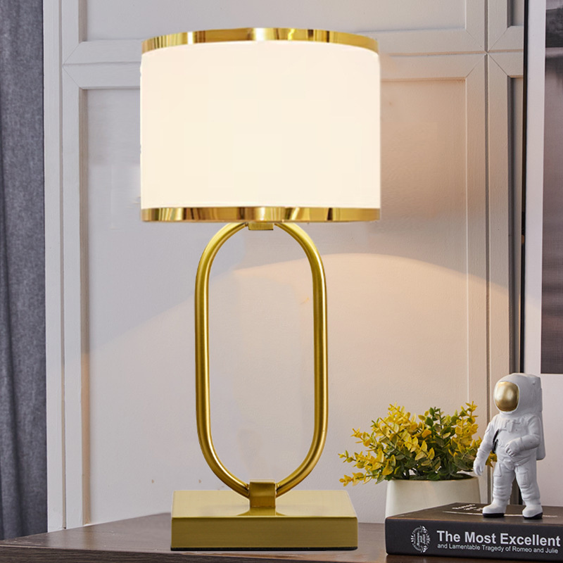 Floor Lamp Arched - European Style Cloth Cover Bedside Lamp