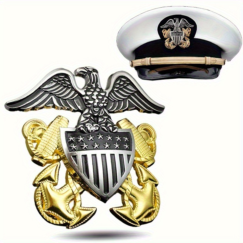 Office Furniture Equipment - US Naval Officer Hat Badge Eagle