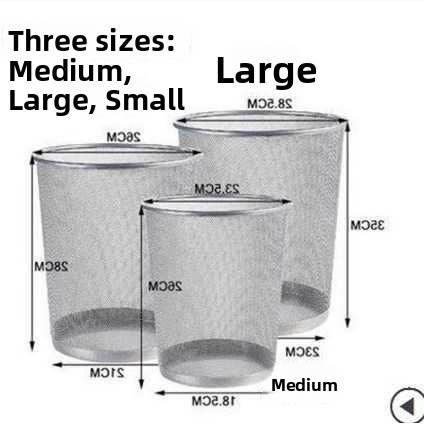Paper Basket Mesh - Stainless Steel Small round Bucket Wire