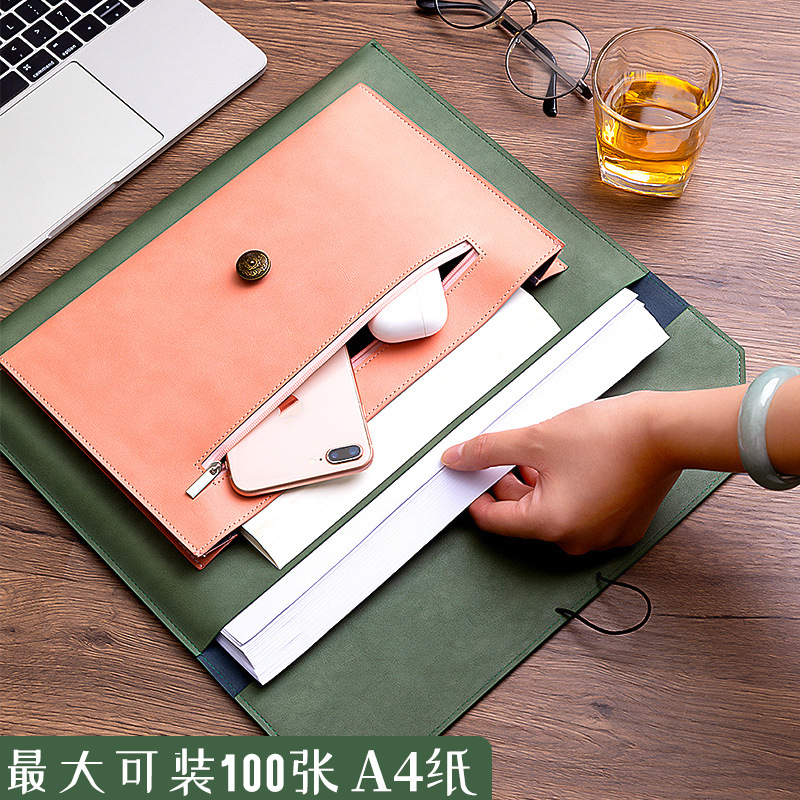 Leather File Bag A4 Paper File – обзор и цена Binder Storage Box