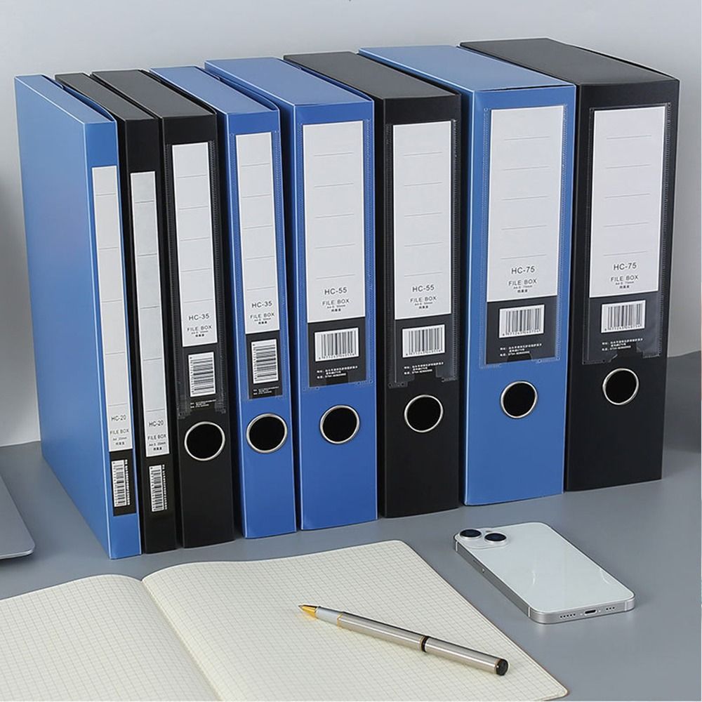 Desktop Black Blue A4 File Fol – обзор и цена Binder Storage Box