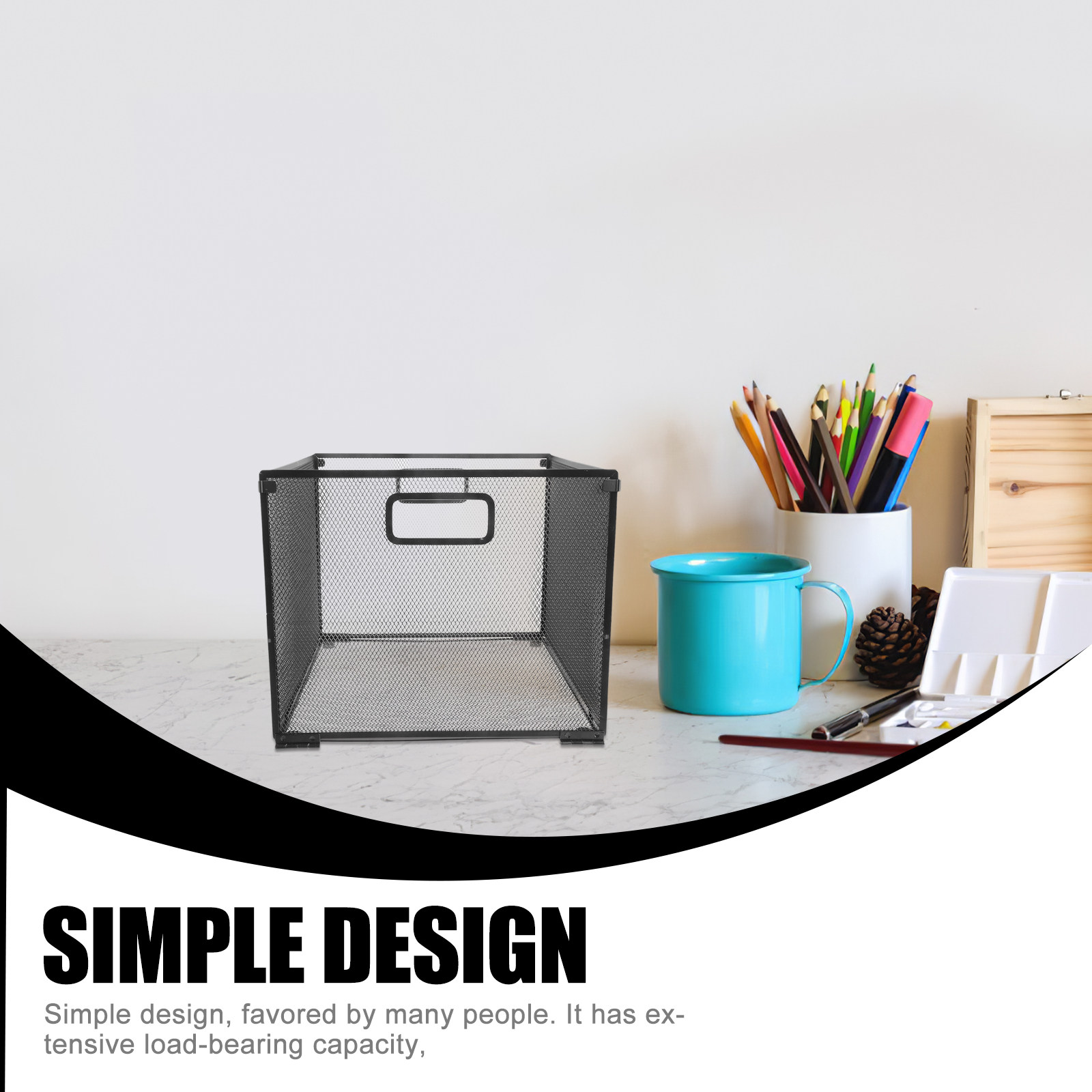 File Box Storage Basket Iron M – обзор и цена Paper Basket Mesh