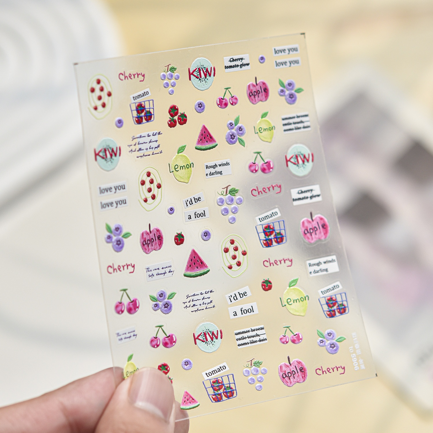 Fresh Fruit Nail Decals 5D Plu – обзор и цена Paper Basket Mesh