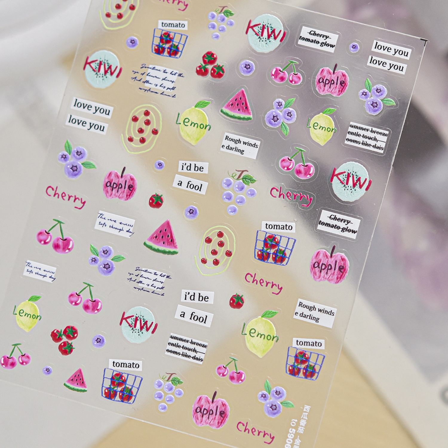 Fresh Fruit Nail Decals 5D Plu – обзор и цена Paper Basket Mesh