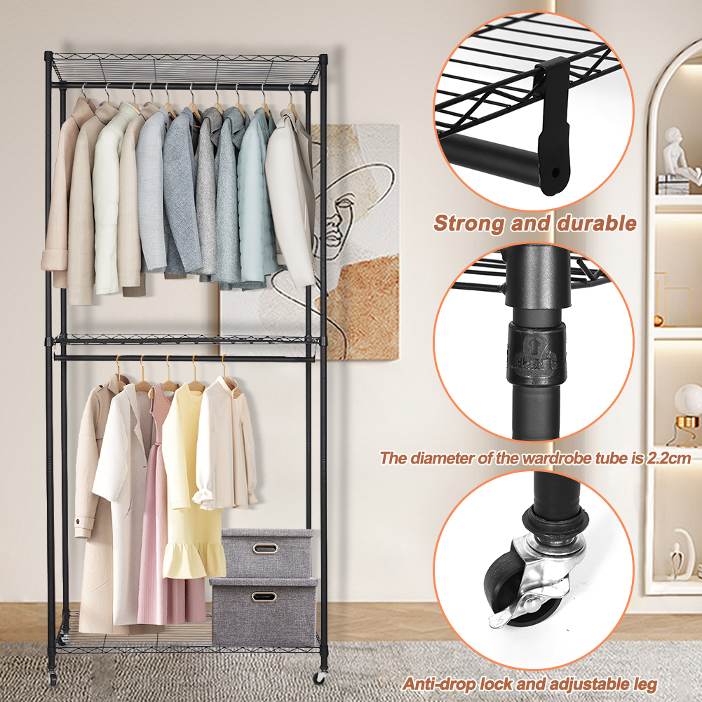 Clothes Rack Standing Rolling  – обзор и цена Coat Rack Standing