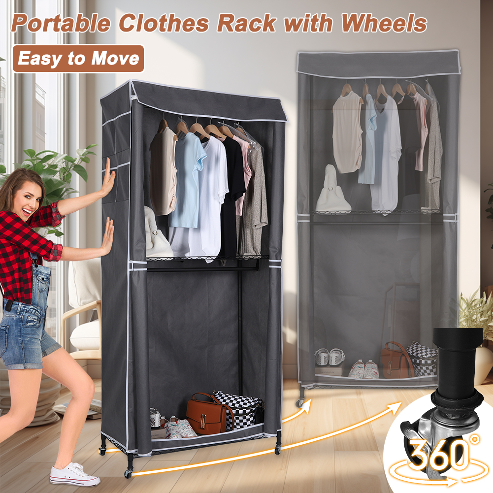 Clothes Rack Standing Rolling  – обзор и цена Coat Rack Standing