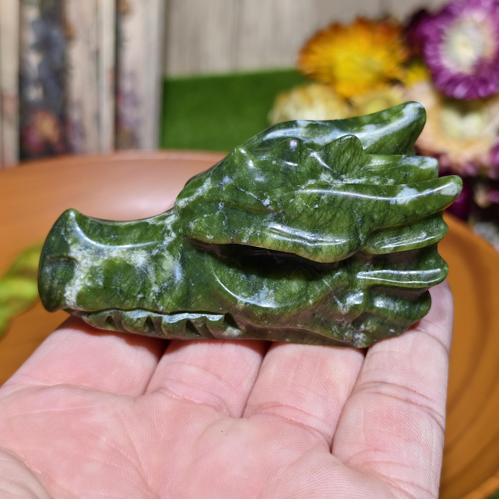 1pc Handcrafted Green Jade Dra – обзор и цена Office Furniture Equipment