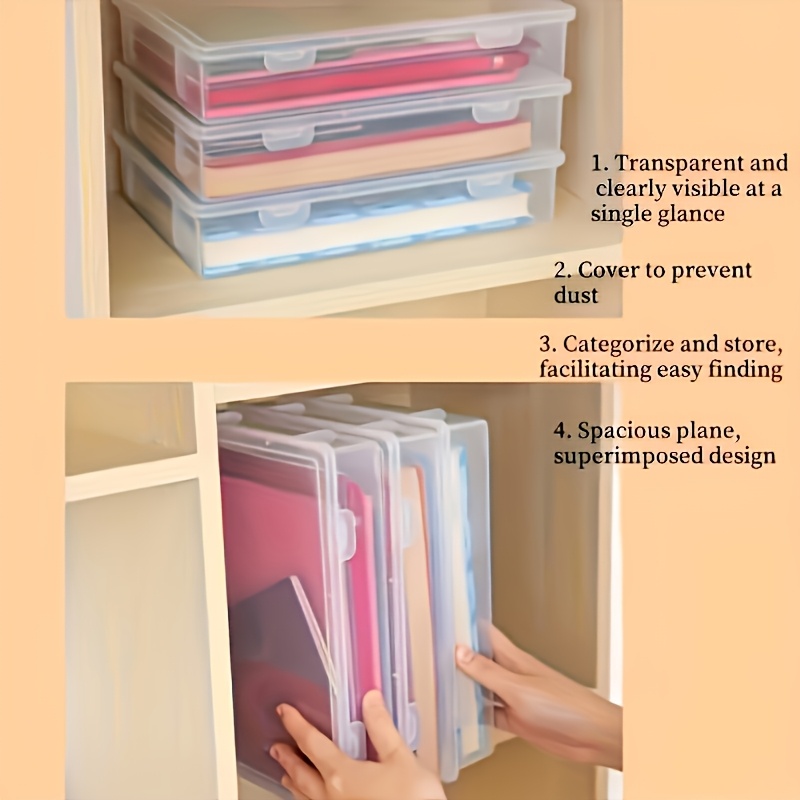 1pc A4 Large Transparent Flip  – обзор и цена Binder Storage Box