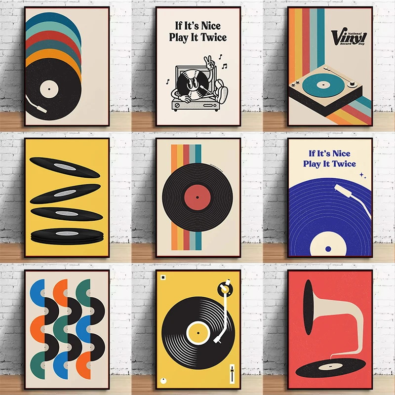 Mid Century Vinyl Record Canva – обзор и цена Office Furniture Equipment