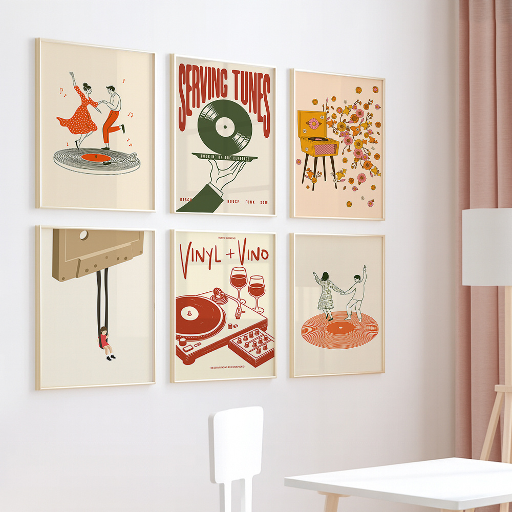 1pc Vintage Music Canvas Poste – обзор и цена Office Furniture Equipment