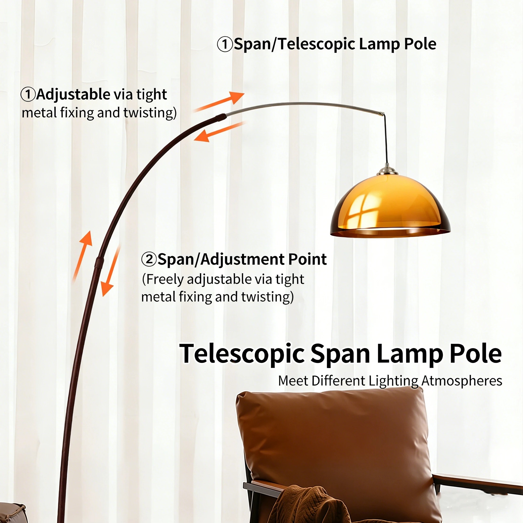 Vintage Acrylic Lampshade Floo – обзор и цена Floor Lamp Arched