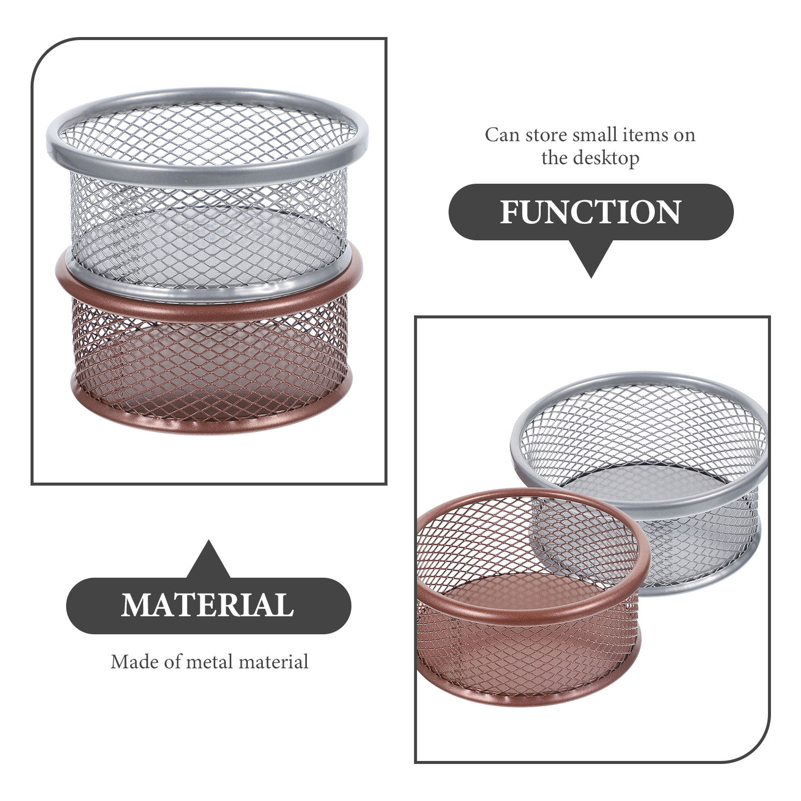 2Pcs Metal Paperclip Holders M – обзор и цена Paper Basket Mesh