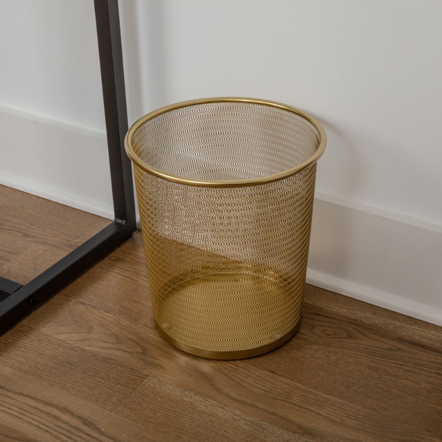 Ryder Gold Mesh Metal Trash Ca – обзор и цена Paper Basket Mesh