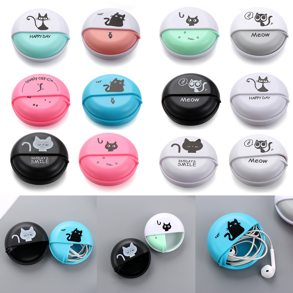 1pcs Headphone Cable Box Round – обзор и цена Telephone Headset Office