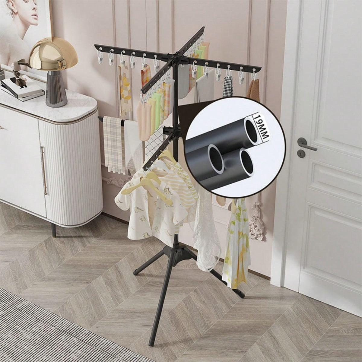 Floor-standing clothes drying  – обзор и цена Coat Rack Standing