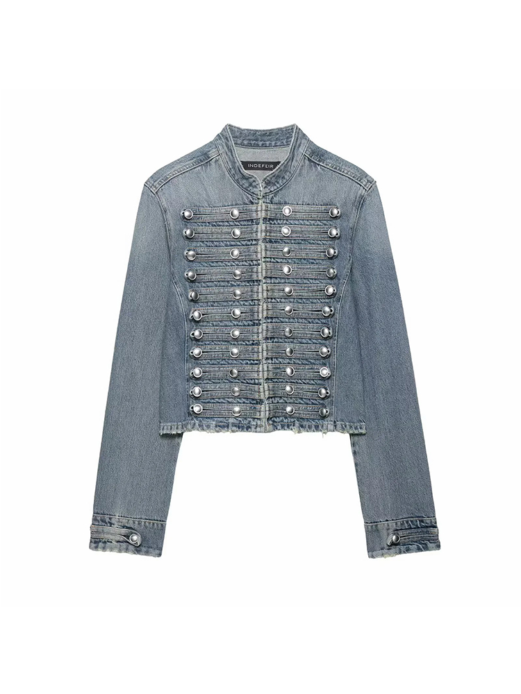 Women Holiday Chic Denim Jacke – обзор и цена Coat Rack Standing