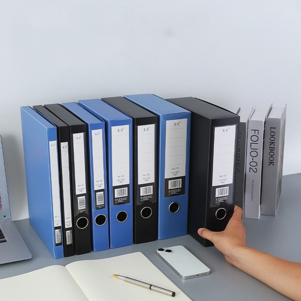 Desktop Black Blue A4 File Fol – обзор и цена Binder Storage Box