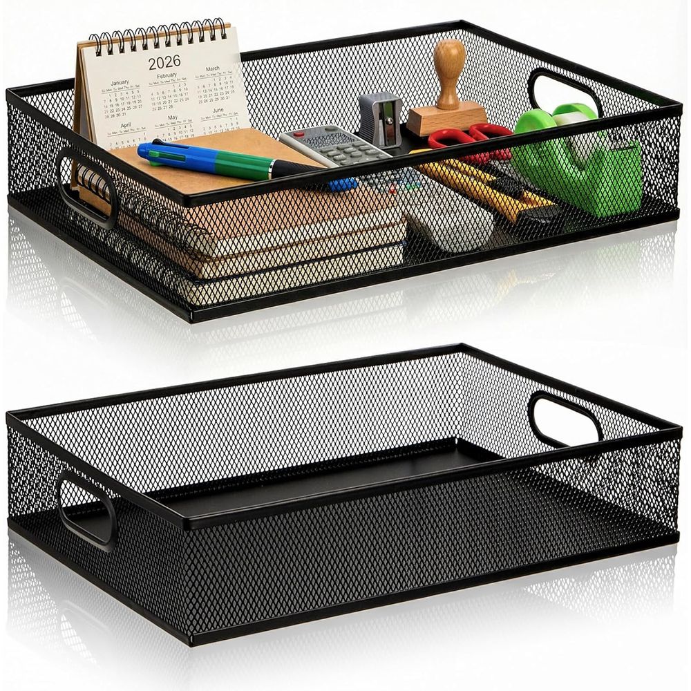 2-Tier Metal Mesh Desk Organiz – обзор и цена Paper Basket Mesh